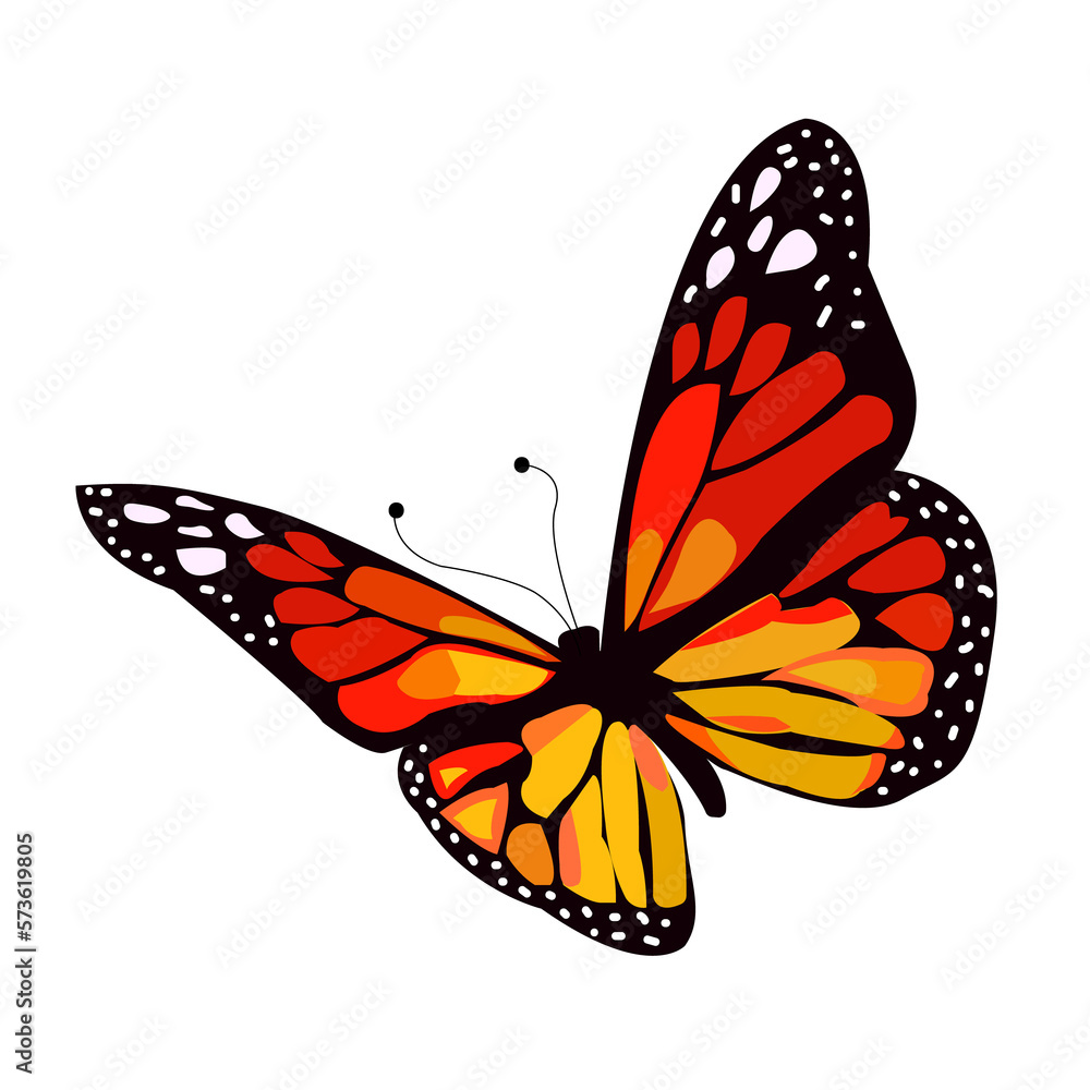 cartoon monarch butterfly