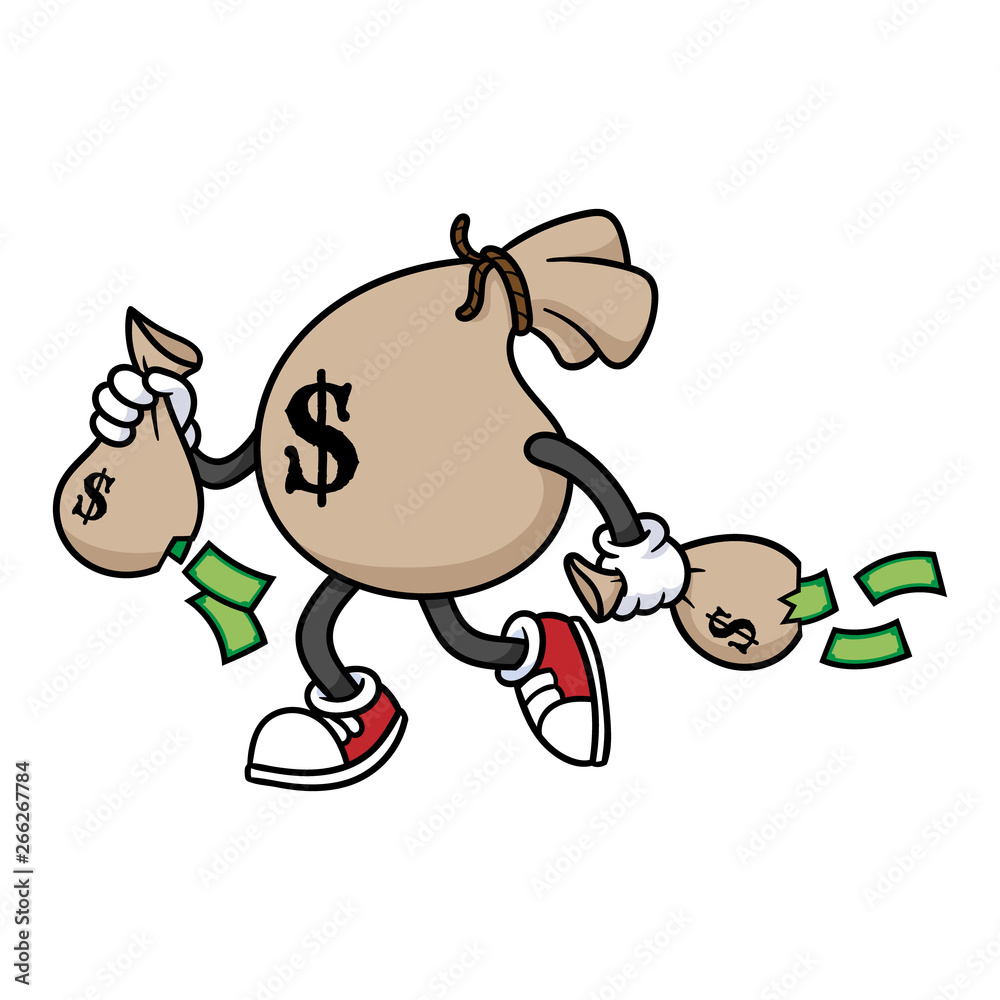 cartoon money bags