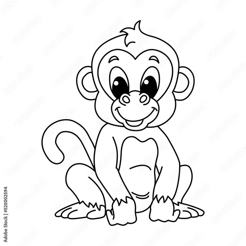 cartoon monkey coloring pages