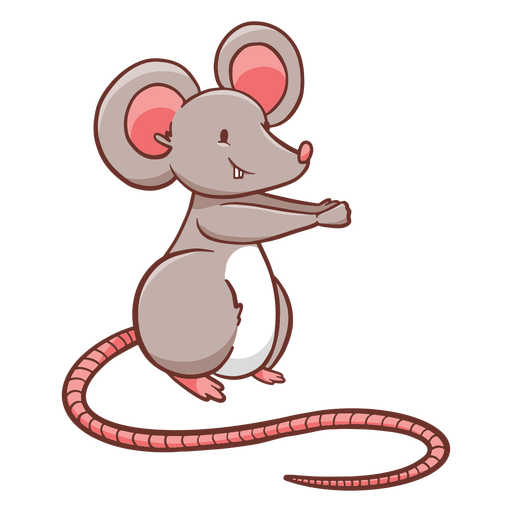 Cute Cartoon Standing Mouse PNG &amp; SVG Design For T-Shirts