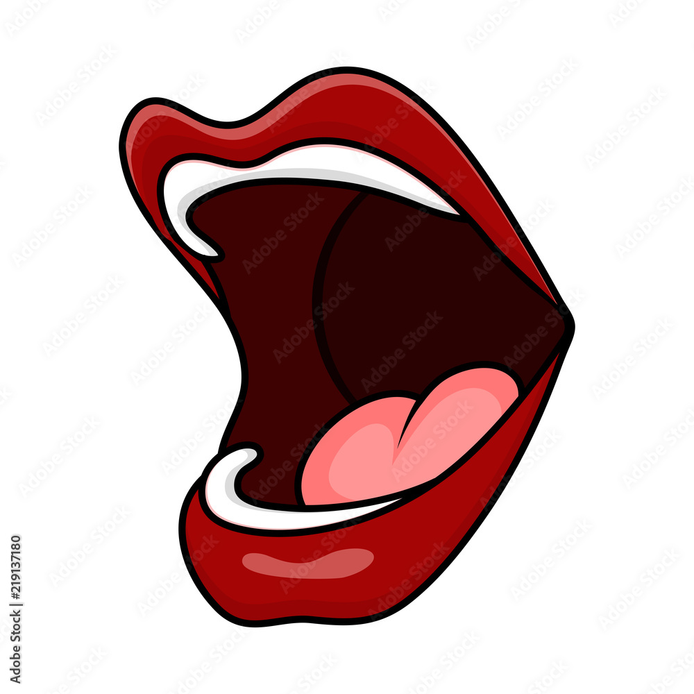cartoon open mouth