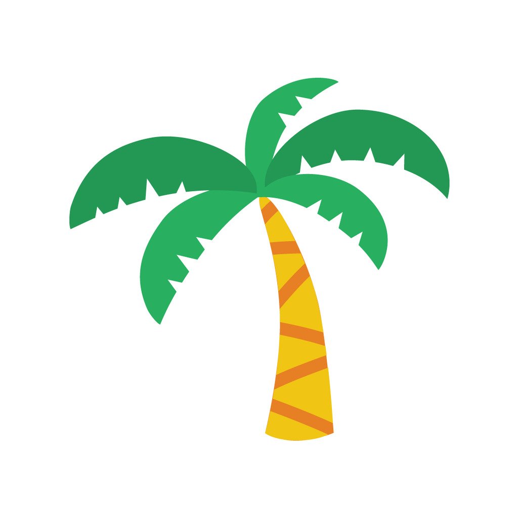 Amazon.com: Applicable Pun Palm Tree Cartoon Leaves - Vibrant Color Vinyl  Decal for Outdoor Use on Cars, ATV, Boats, Windows and More - Color 9 inch  : ...
