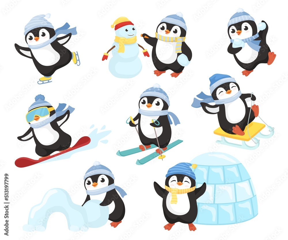 cartoon penguins