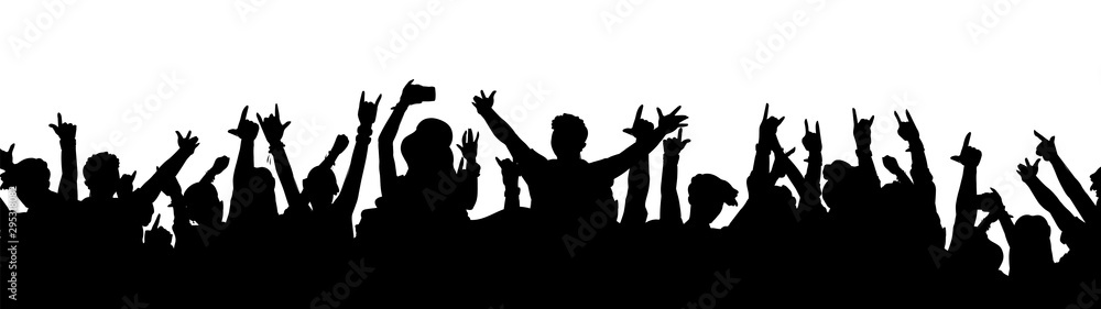 cartoon people cheering