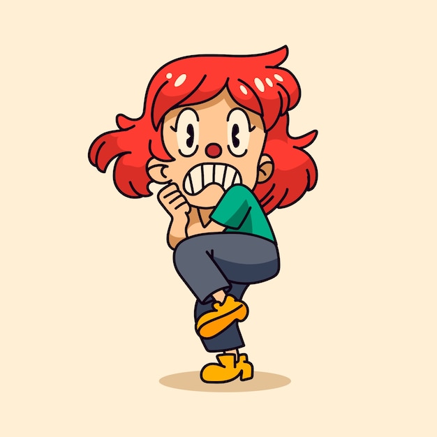 cartoon pic of somone getting scare