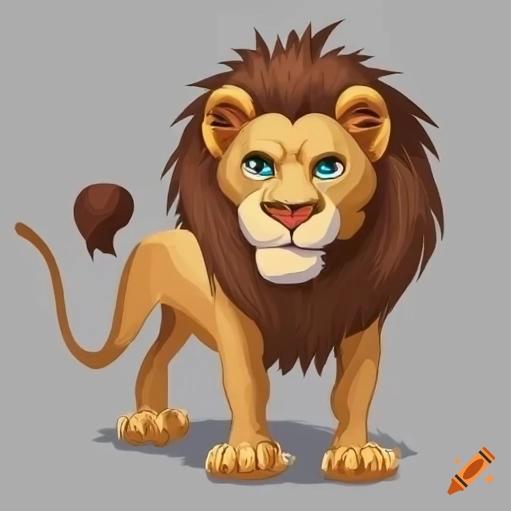 cartoon picture of a lion