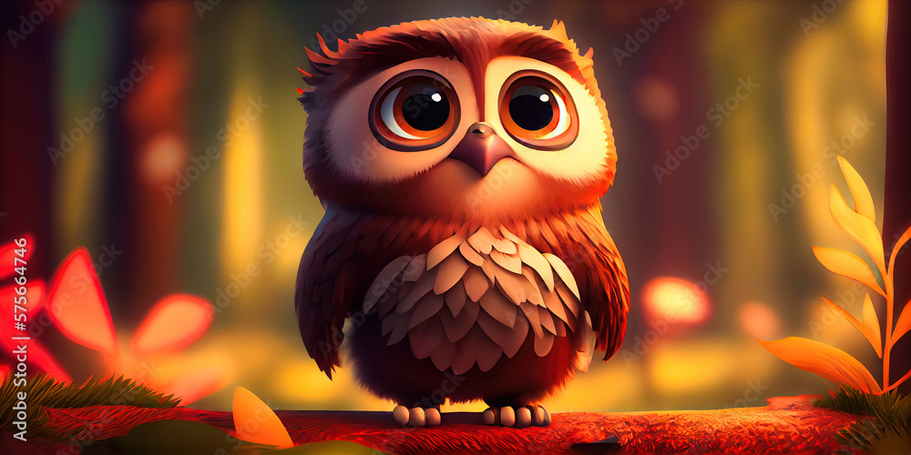 cartoon picture of an owl