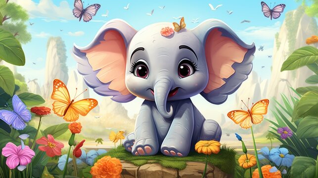 cartoon picture of elephant