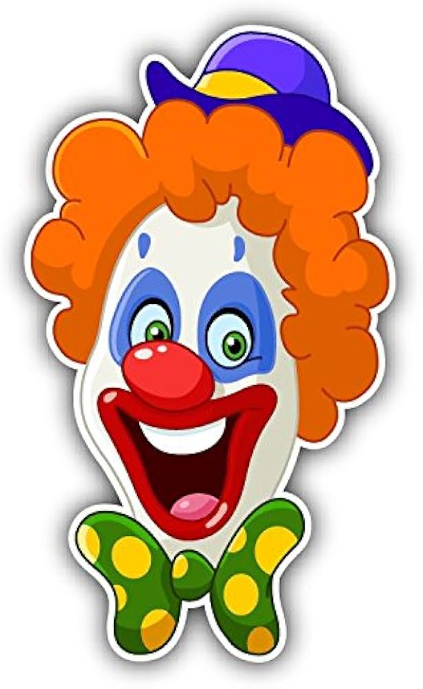 Clown Face Funny Cartoon High Quality Car Auto Sticker Decal 8 x 12 cm :  Amazon.de: Automotive