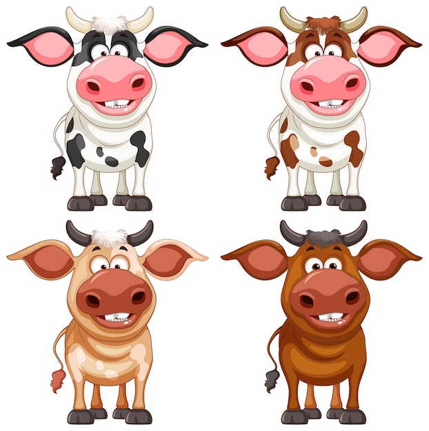 cartoon pictures of cows