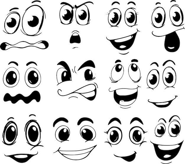 cartoon pictures of faces