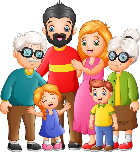 cartoon pictures of family