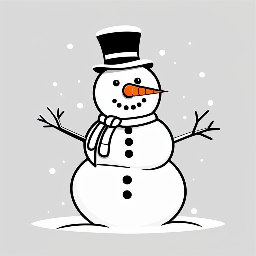 Snowman in Cartoon Style | Stable Diffusion Online