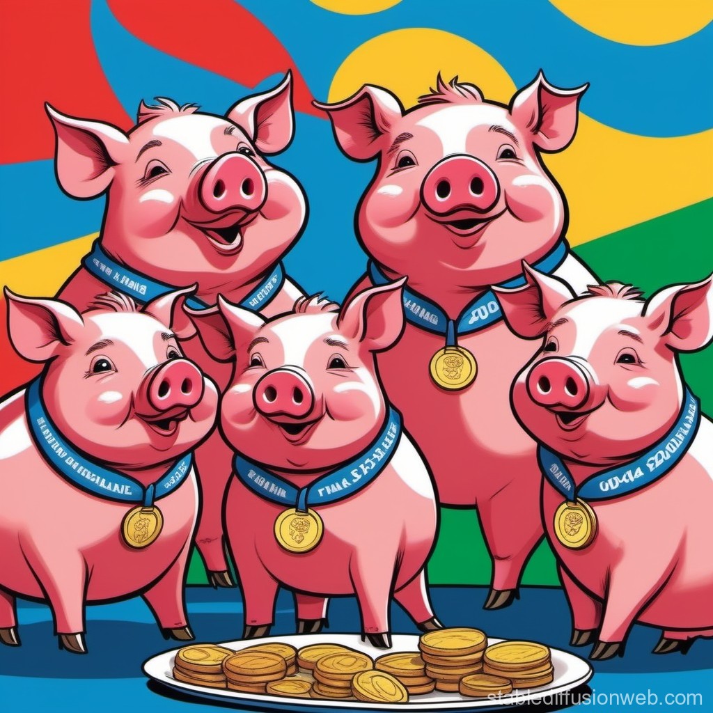 cartoon pig clipart 2024