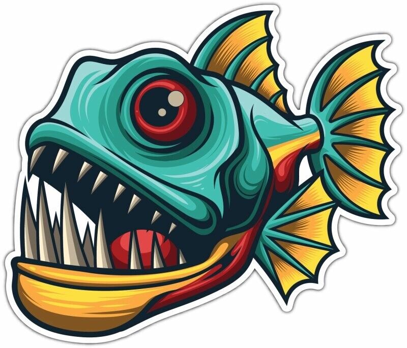 cartoon piranha