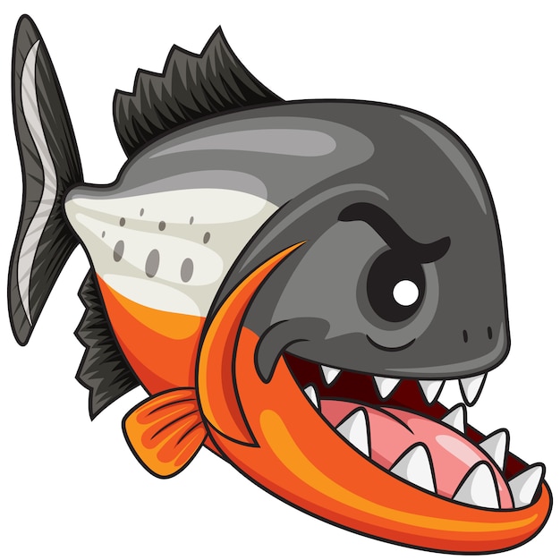 cartoon piranha