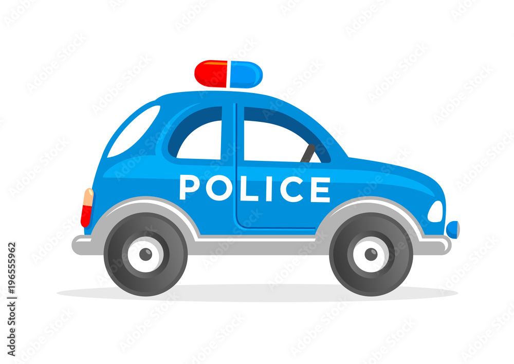 cartoon police car
