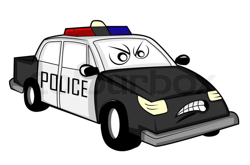 cartoon police car