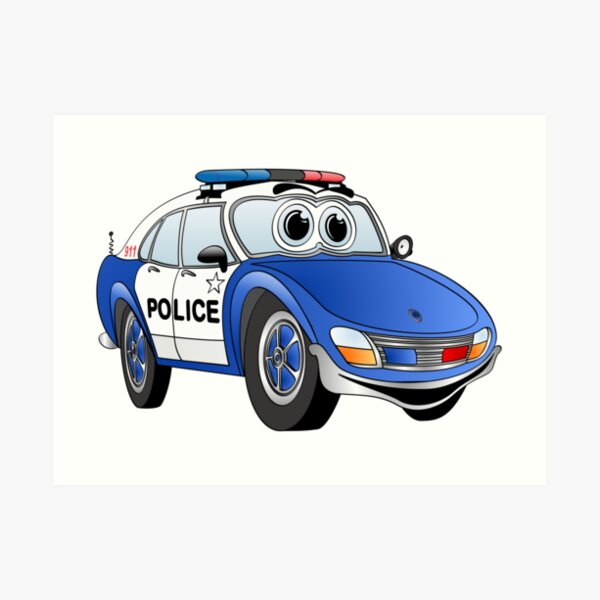 cartoon police car