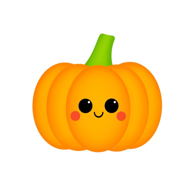 Premium PSD | Cute cartoon pumpkin isolated on white background