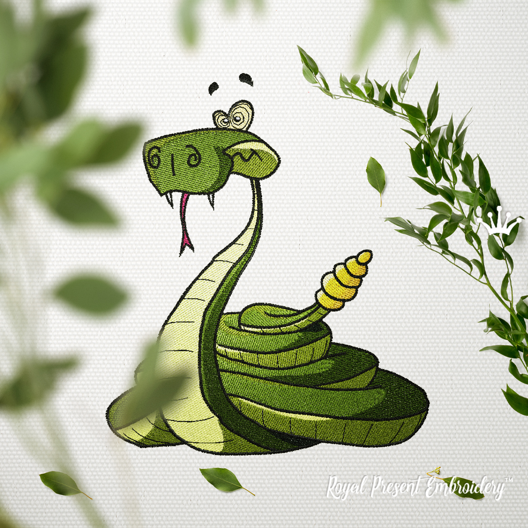 Cartoon Rattlesnake | Royal Present Embroidery