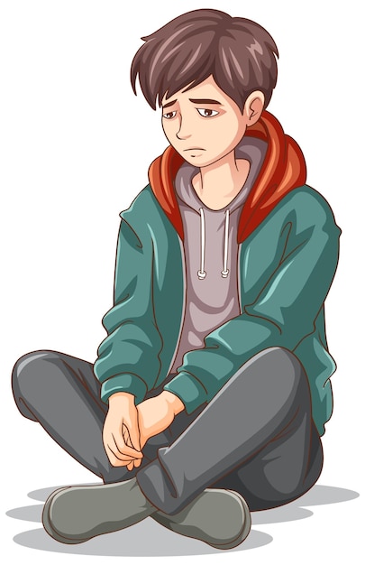 cartoon sad people