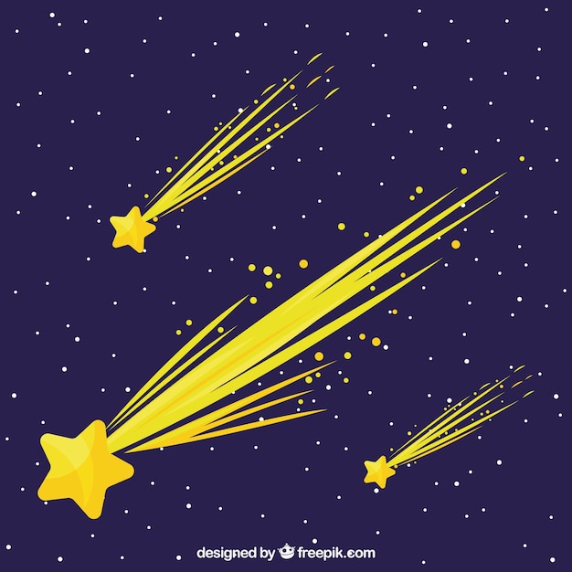 cartoon shooting stars