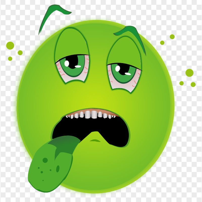 cartoon sick face