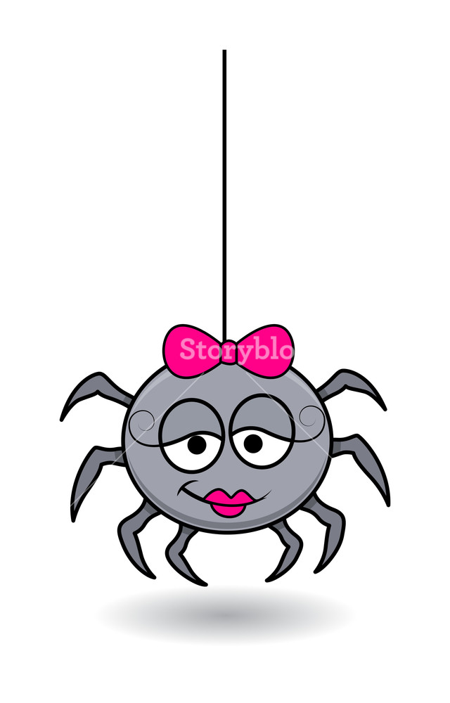 Funny Female Spider Cartoon - Halloween Vector Illustration ...