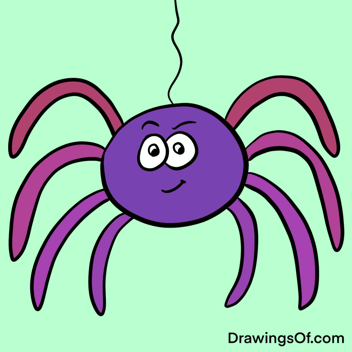 Spider Drawing: Easy, Cute Instructions - Drawings Of...