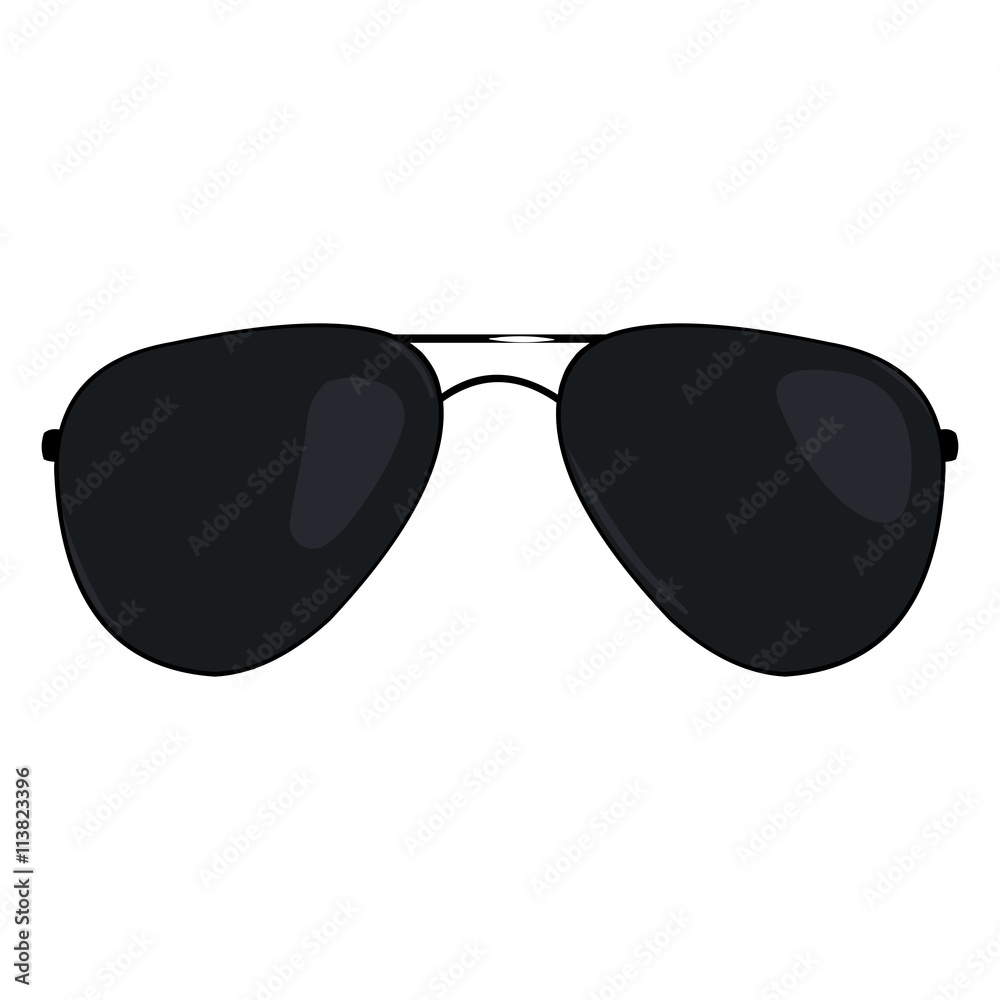 Vector Single Cartoon Sunglasses Stock-Vektorgrafik | Adobe Stock