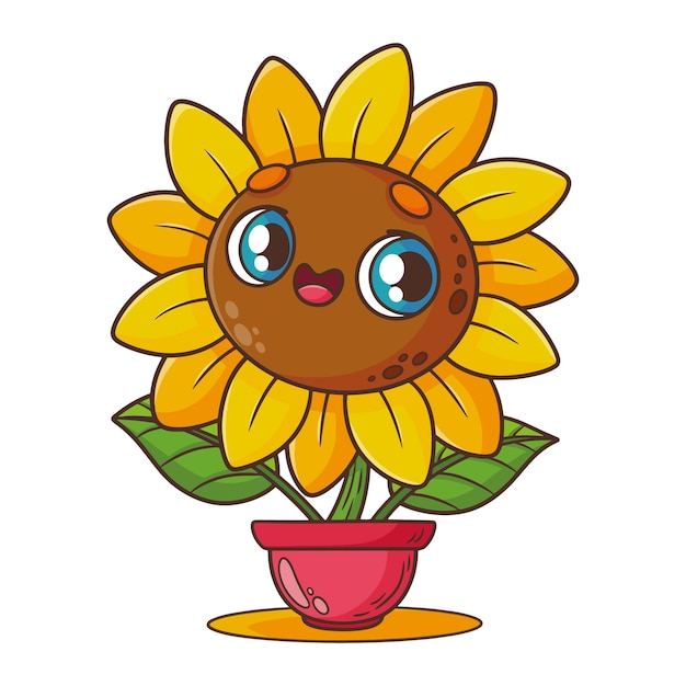 cartoon sunflower pictures
