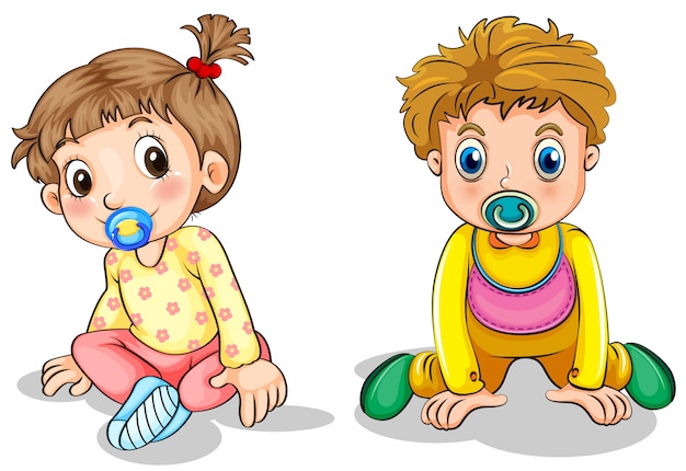 cartoon toddlers