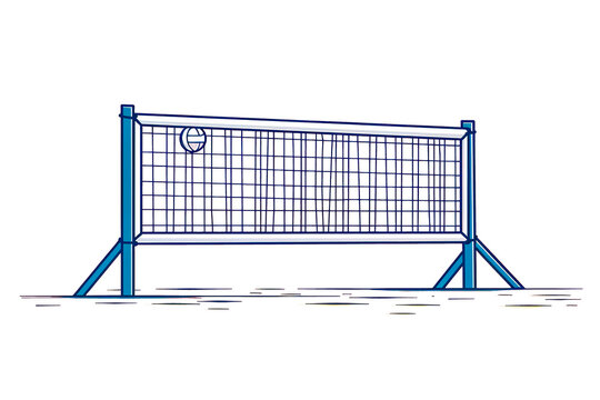 cartoon volleyball net