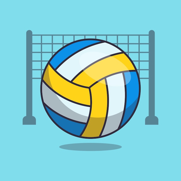 Volleyball-Cartoon-Vektorillustration | Premium Vektor