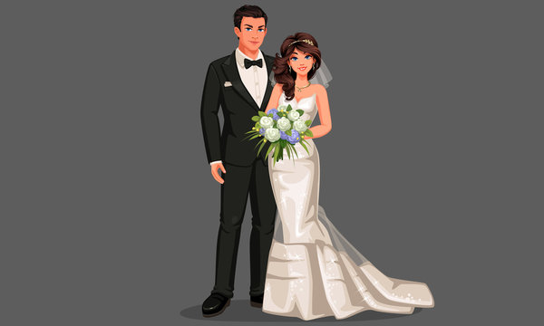 Cartoon Wedding Couple Images – Browse 137,049 Stock Photos ...
