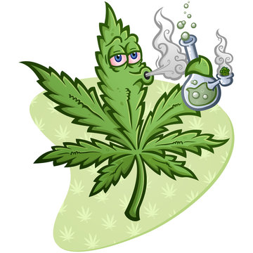 cartoon weed plant