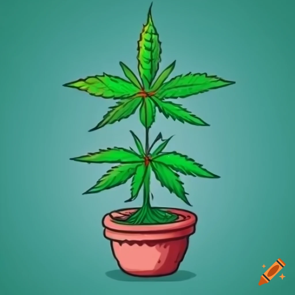 cartoon weed plant