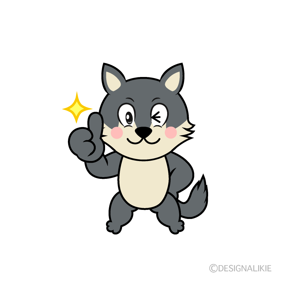 cartoon wolf clipart