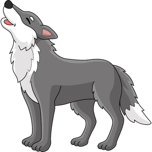 cartoon wolf clipart