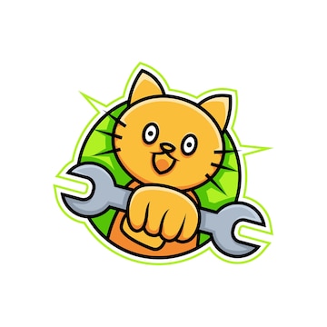 cat mechanic cliparts