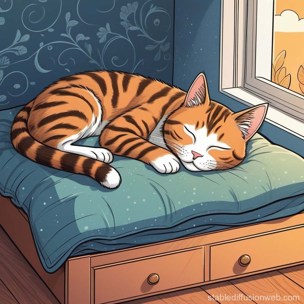 cat napping cliparts 2024