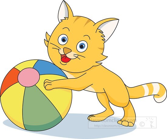 Cat Clipart-cat playing with ball clipart