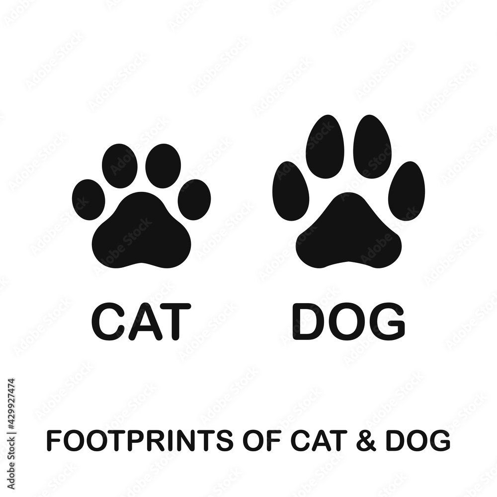 cats paws silhouette
