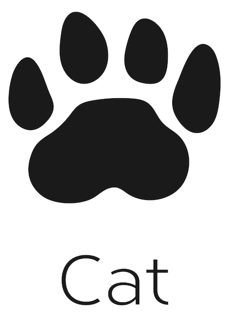 cats paws silhouette