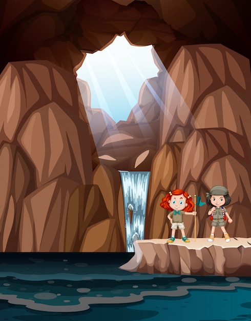 cave exploring cliparts