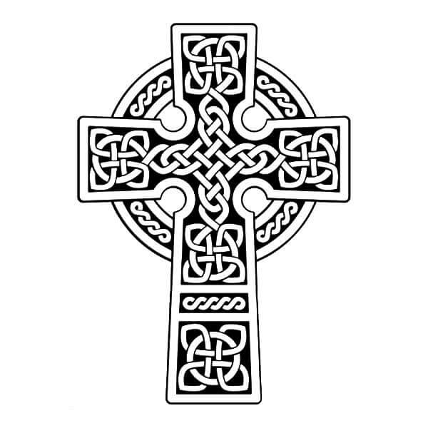celtic cross coloring page