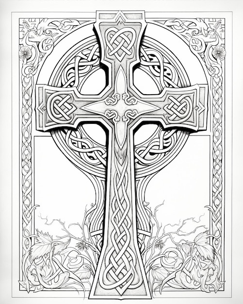 Celtic Cross Coloring Pages - Free Printable Celtic Cross Coloring Sheets