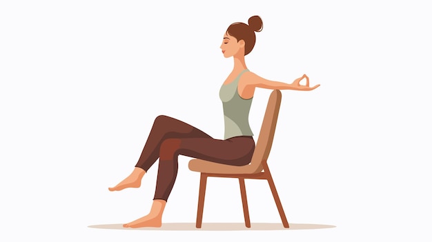 chair yoga clipart