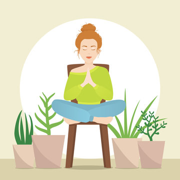 chair yoga clipart